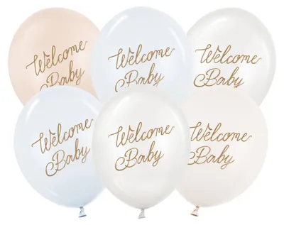 Produktbild von PartyDeco SB14P-342-001-6, Spielzeugballon, Latex, Hellblau, Nude, Weiß, Einfarbig, Geburtstag, Universal