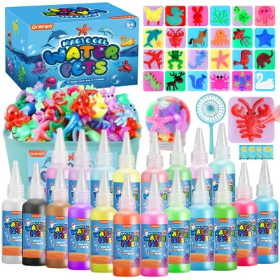 Productafbeelding van 3D watergel speelset, 20 kleuren, 24 vormen, creatieve knutselset voor kinderen