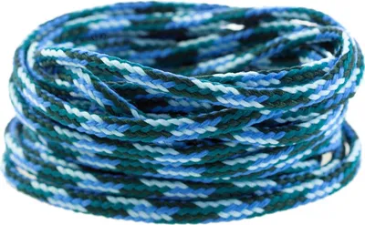 Produktbild von 3m Polyesterschnur 4mm mehrfarbig PES Kordel Polyesterkordel Flechtschnur , Farbe:grün/blau
