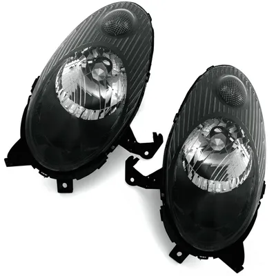 Für Nissan Micra K12 2003-2007 Scheinwerfer Schwarz H4 LINKS + RECHTS in der Farbe Schwarz von AD TUNING GmbH & Co. KG