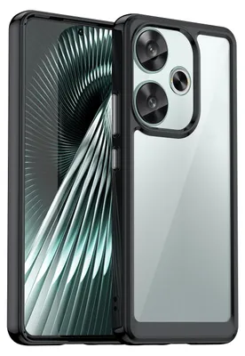 Produktbild von Für Xiaomi Poco F6 5G / Redmi Turbo 3 Colorful Series TPU / Acryl Hülle Schwarz