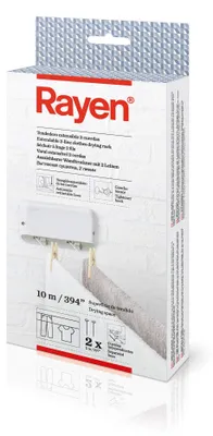 Obrázok produktu pre Rayen RA-0039.01 nástenná sušička bielizne. Sklopná, výsuvná, 2 rady.