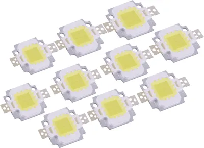 Obrázok produktu pre 10 ks 10W LED SMD čip COB DC 9-10V pre lampy, reflektory, svietidlá, vysoký výkon, studená biela farba