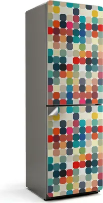 Obrázek produktu pro Abstraktní květinový vzor - Samolepka na lednici - Samolepka na lednici - Samolepicí fólie na lednici - Dekorace do kuchyně - 60x190 cm