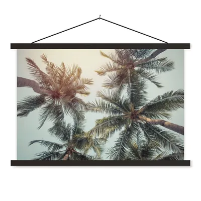 Produktbild von MuchoWow® Textilposter Palme - Sommer - Tropisch 150x100 cm mit schwarzem Rahmen - Schlafzimmer