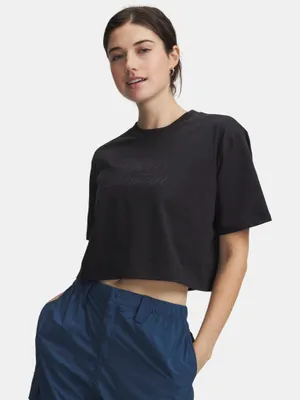Obrázek produktu pro Under Armour Ua W Scriptheart Crop Ss – černá, velikost: XL