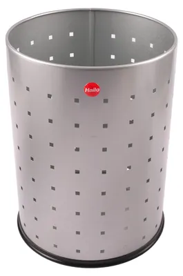 Image de Corbeille à papier Hailo (ronde), ProfiLine basket 15 litres , tôle d'acier, argent