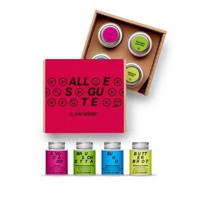 Produktbild von STAY SPICED ! Alles Gute | Gewürzset | 4er Geschenkbox | 600 g