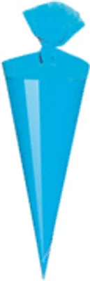 Produktbild von Bastel Schultüte / Länge: 35cm / rund / Farbe: glanzlackiert hellblau