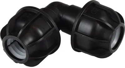 Produktbild von Agora-Tec®  PE-Fitting Winkel 90 Grad 20mm auf 20 mm für PE-Rohr 20mm SCHWARZ