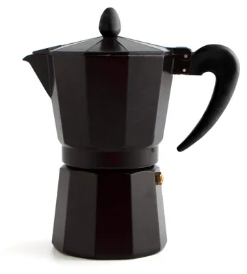 Espressokocher für Induktion, 9 Tassen, Schwarz, Metall