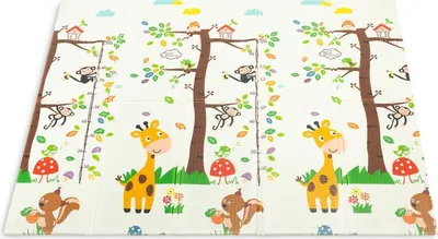 Produktbild von Toyz Babyspielmatte 180 x 200 cm - Doppelseitig - Motorikmatte - Tiere