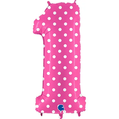 Produktbild von Riesenzahl Folienballon 40"/89cm | Dots Pink #1