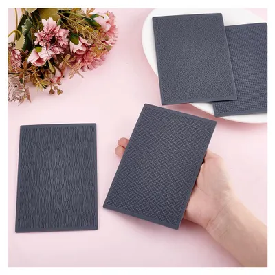 Produktbild von Set mit 4 Polymer-Ton-Texturblättern für DIY-Projekte