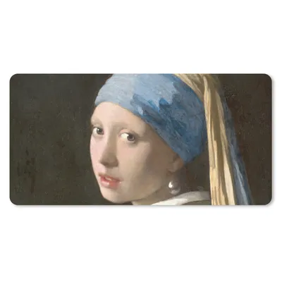Produktbild von MuchoWow® Mauspad Mousepad Das Mädchen mit dem Perlenohrring - Gemälde von Johannes Vermeer 60x30 cm - Mousepads - Maus Mat - Pad - Mausunterlage - Nachhaltig