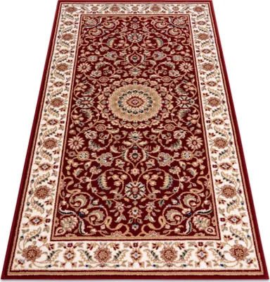 Produktbild von Teppich Wolle NAIN Rosette, Rahmen 7176/51066 rotwein rot 120x170 cm