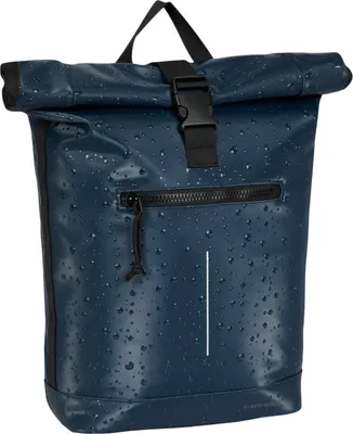 Produktbild von New York Droplets Rolltop Rucksack Marineblau Wasserabweisend 21 Liter Laptopfach