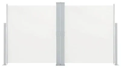 Obrázok produktu pre Bočná markíza – Výsuvná clona na ochranu pred slnkom a vetrom – 140 x 600 cm – Vhodná do záhrady, na terasu a dvor – Ochrana pred slnkom – Farba: krémová
