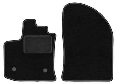 Image de Tapis de sol avant velours sur-mesure pour Dacia Lodgy (2012-, 7 personnes) noir, jeu 2 pièces, fixations - STANDRAD
