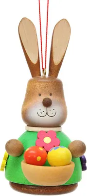 Produktbild von Osterschmuck Wackelhase mit Eierkorb (9,8cm) von Christian Ulbricht