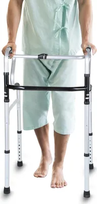 Produktbild von Ľahký hliníkový rolátor Jopassy do 180 kg, pomôcka na chôdzu, pomôcka na chôdzu s nastaviteľnou výškou, skladací a ľahký, 4 kolieska