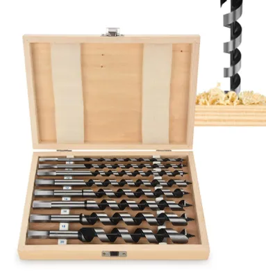 Produktbild von 8-teiliges Metallbohrerset - Bohrer-Set aus Kohlenstoffstahl - Für die Holzbearbeitung - Multifunktionales Bohrerset - 6-20 mm - Geeignet für Bohrmaschinen...
