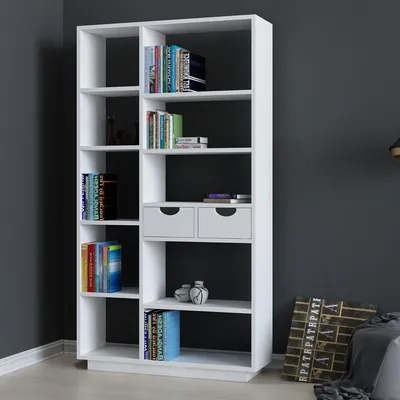Immagine prodotto di Imer - Libreria, 80x25x189h cm Bianco, 8 Ripiani
