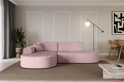 Produktbild von ALTDECOR Ecksofa in L-Form  MARI-L1 - 243x171x79,5 cm  Rosa -  Corner Sofa Bett Eckcouch Couch  Wohnlandschaft Cauchsofa