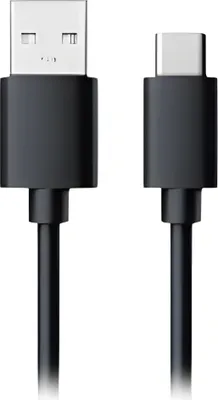 Produktbild von RealPower Datenkabel     schwarz    USB-A auf USB-C