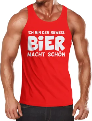 Produktbild von Herren Tanktop Ich bin der Beweis Bier macht schön Moonworks® XXL
