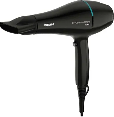 Zdjęcie produktu dla Philips DryCare Suszarka do włosów Pro 2100 W, Prąd przemienny, Czarny, Monochromatyczny, Oczko do wieszania, 1,8 m, 2100 W