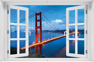 Produktbild von Wallario Outdoor-Poster für Garten oder Balkon 61 x 91,50 cm: Golden Gate Bridge in San Francisco  USA