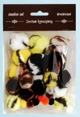 Produktbild von Bunte Pompons, 10–38 mm, 30 Stück – Galeria Hobby