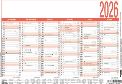 Produktbild von Arbeitstagekalender 904 A5 21x14,8cm 2026