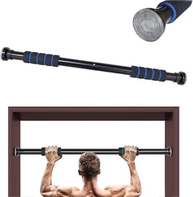 Produktbild von Famanu Türreckstange - 1 Stange - Edelstahl - für Bizeps, Trizeps und Brustmuskeln - 60-100 cm Training