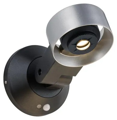 Image de Applique murale extérieure LED Cone IP44 3000K argent-anthracite