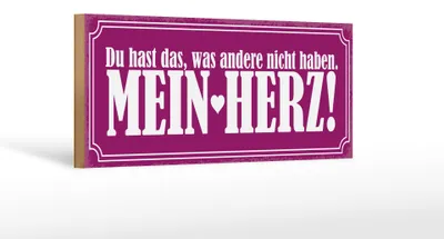 Produktbild von Holzschild Spruch 27x10cm hast was andere nicht mein Herz