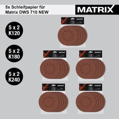 Produktbild von MATRIX Schleifpapier Schleifscheibe Trockenbauschleifer DWS 600 710 710 NEW 30x