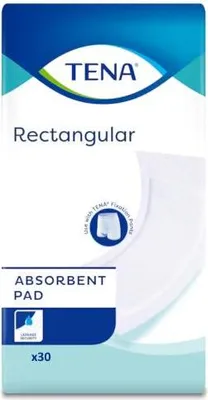 Productafbeelding van Tena Rectangular (maximaal absorptievermogen) - 22 x 59 cm - 6 verpakkingen met 30 inleggers