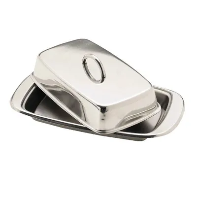 Produktbild von KitchenCraft Butterdose mit Deckel ofEdelstahl, 19,5 x 10 x 8 cm