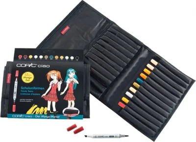 Produktbild von Copic Classic Set Grafikmarker im Wallet - Schuluniform - Nachfüllbar mit Copic Ink - 12Stk
