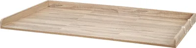 Zdjęcie produktu dla Blat SucceBuy do pralki i suszarki (137 x 69,9 cm) z podwyższoną krawędzią i haczykami, idealny do organizacji i przechowywania w szafie na pranie, spiżarni lub jako blat kuchenny, wytrzymałość do 113 kg, wygląd dębu