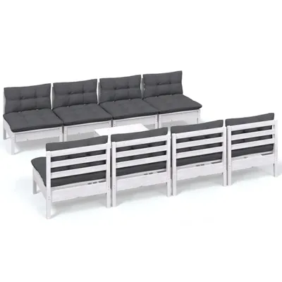 Produktbild von vidaXL 9-tlg. Garten-Lounge-Set mit Kissen Kiefer Massivholz