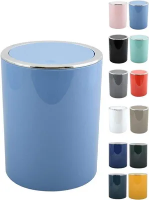 Produktbild von Mülleimer 6 Liter mit Klappdeckel für Küche und Bad – Modernes Design