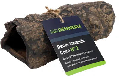 Produktbild von Aquariumdekoration DENNERLE Decor Ceramic Cave N° 2 Baumstammhöhle 17,5 x 8 x 5 cm braun