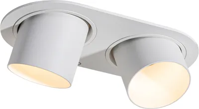 Produktbild von QAZQA - Modern Runder Einbau-Strahler weiß GU10 50mm 2-flammig - Installa I Wohnzimmer I Schlafzimmer - Metall Rund - LED geeignet GU10