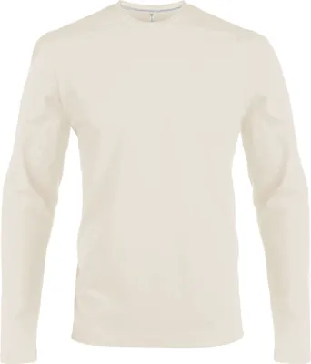 Produktbild von Kariban Herren Langarmshirt Longsleeve Long Sleeve T-Shirt Baumwolle, Größe:XL, Farbe:Light Sand