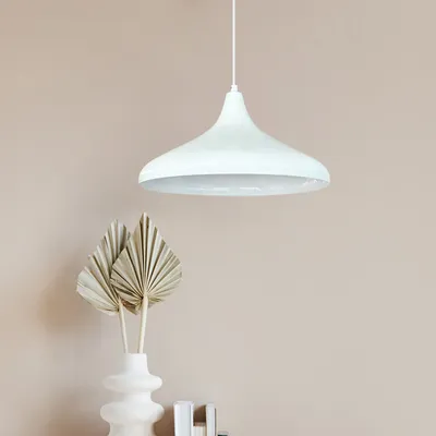 Produktbild von Pendelleuchte I  Champion I Ø 35, Wohnzimmer, E27 Hängelampe, Esstisch Vintage , Deckenleuchte Metall Hängelampe  Weiß Vintage Deckenlampe