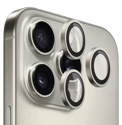 Produktbild von Blueo - 99 Anti-Reflective Schutzglas für die Kamera des iPhone 16 Pro / iPhone 16 Pro Max - Naturtitan