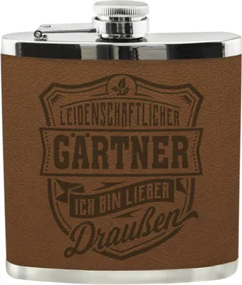Produktbild von Personalisierter echter Kerl Flachmann- Gärtner